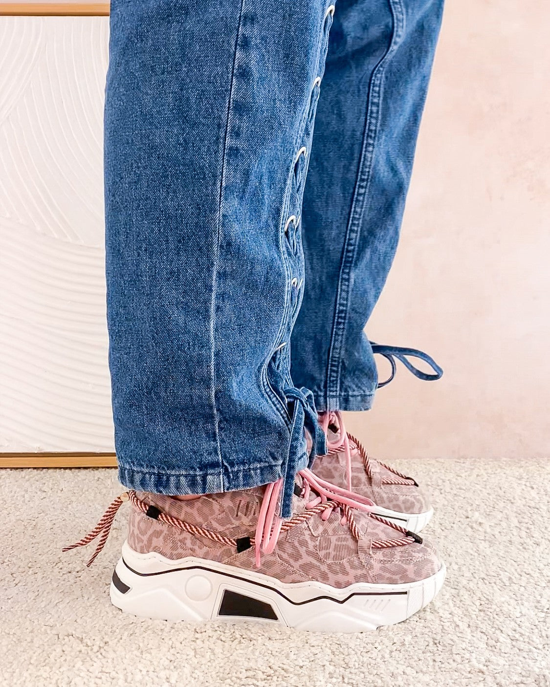 JUPITER denim leopard - Sneakers | Lt.Pink