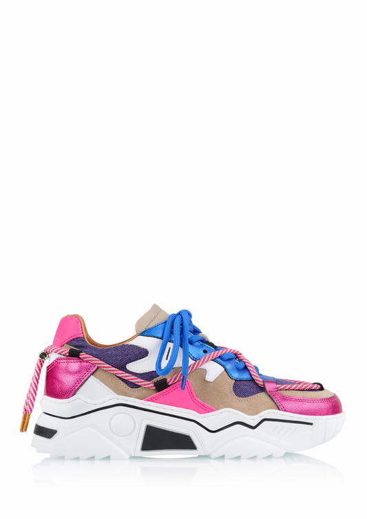 JUPITER denim - Sneakers | Fuchsia / Blue
