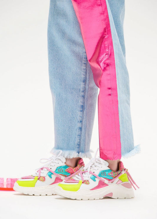 JUPITER KIDS tweed - Sneakers | Pink / Yellow