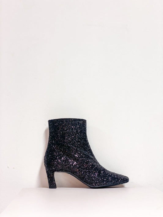 LEON glitter - Enkellaarsjes | Black
