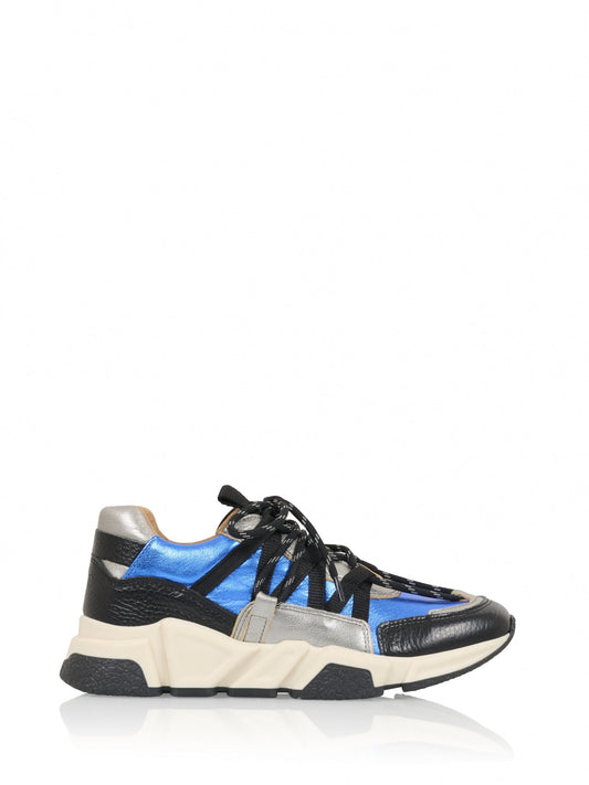 LOS ANGELES leer - Sneakers | Kobalt / Steel