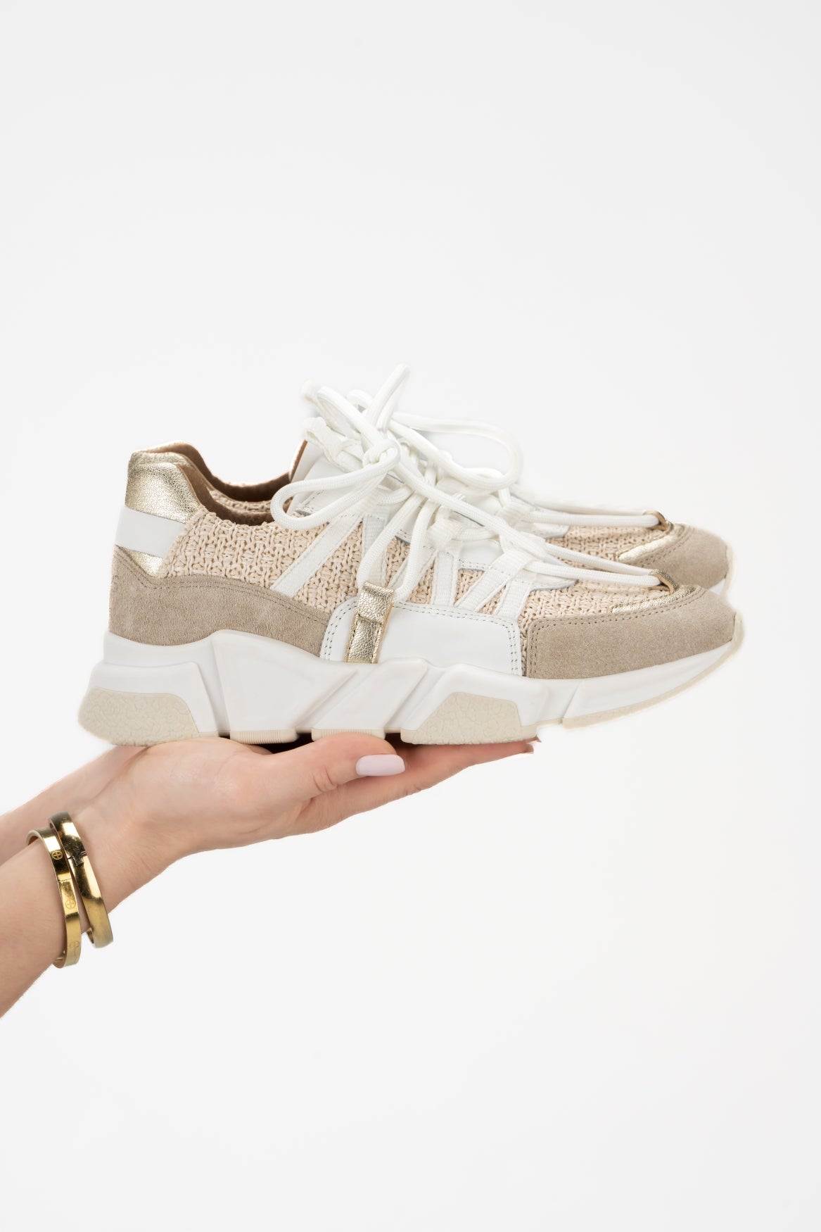 LOS ANGELES raffia - Sneakers | Sand / Champagne