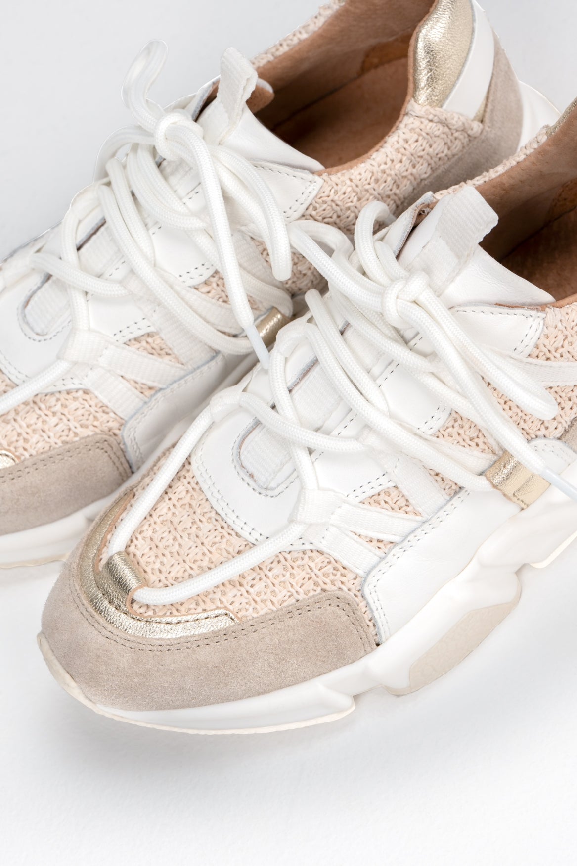 LOS ANGELES raffia - Sneakers | Sand / Champagne