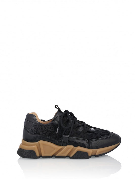 LOS ANGELES teddy - Sneakers | Black / Cognac
