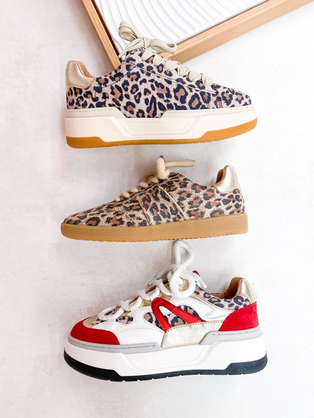 WALTON leopard - Sneakers | Red / Champagne