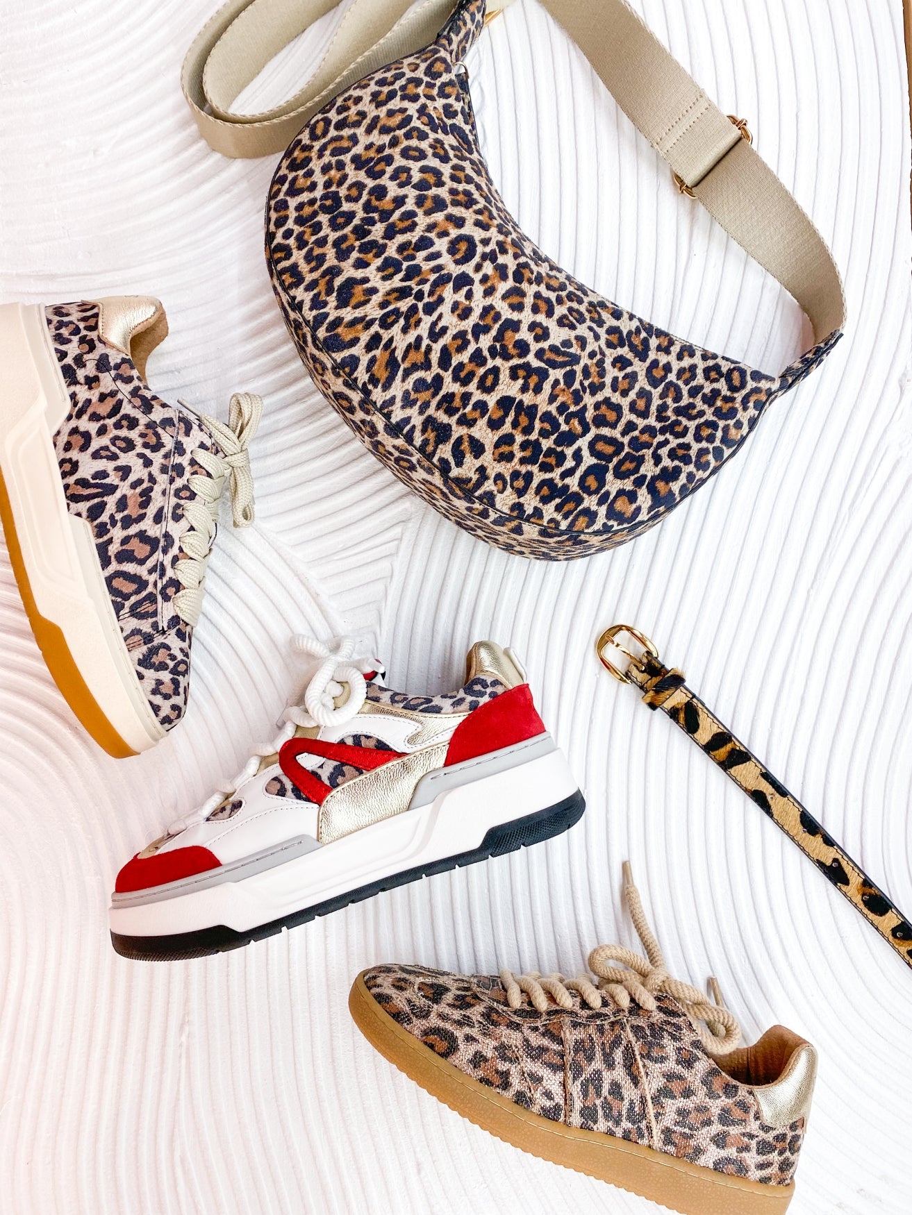 WALTON leopard - Sneakers | Red / Champagne