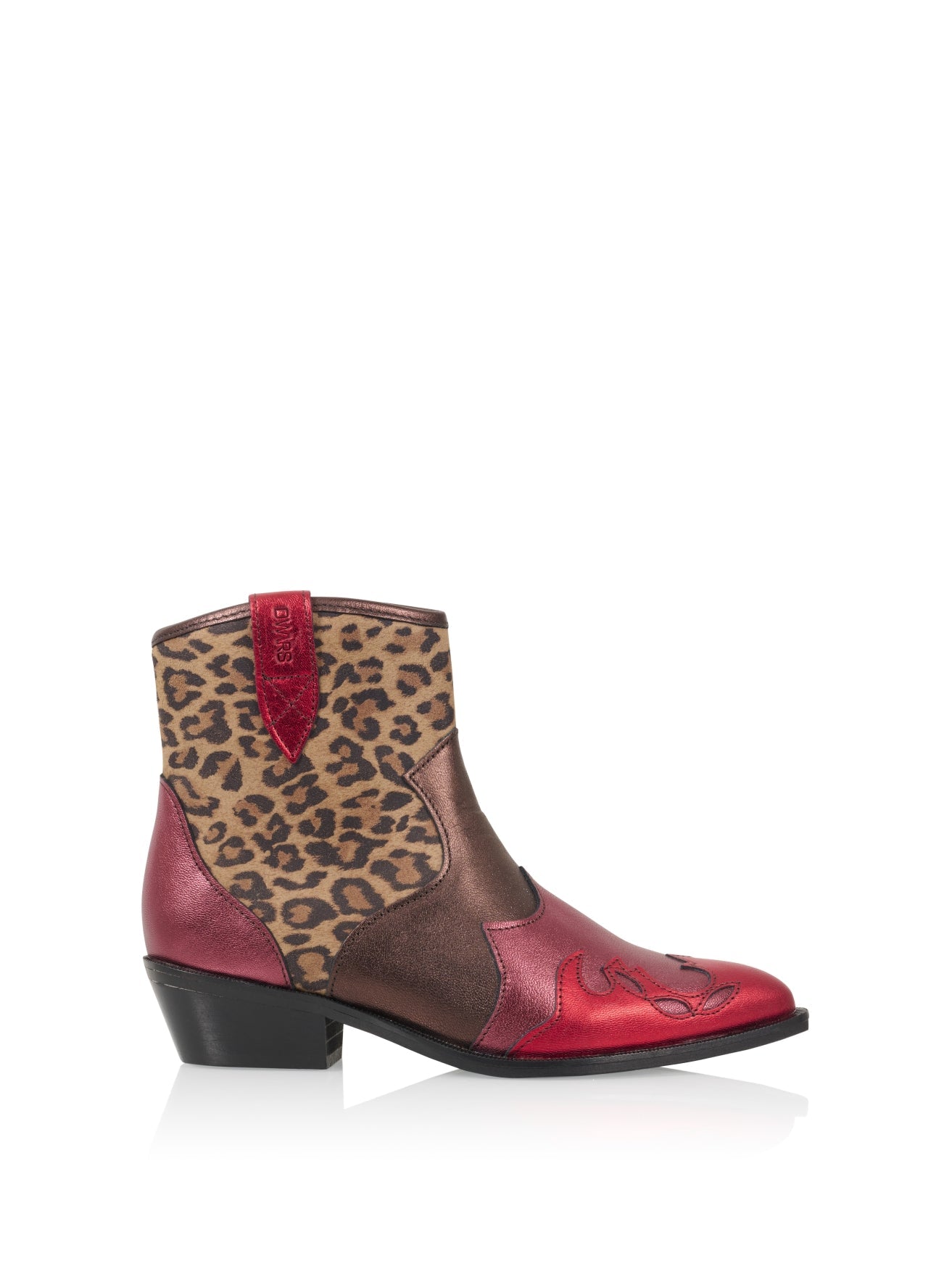 LUCCA Leopard - Westernstiefel | Bordeaux/Cognac
