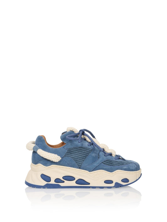LUNA suede - Sneakers | Blue / Off white