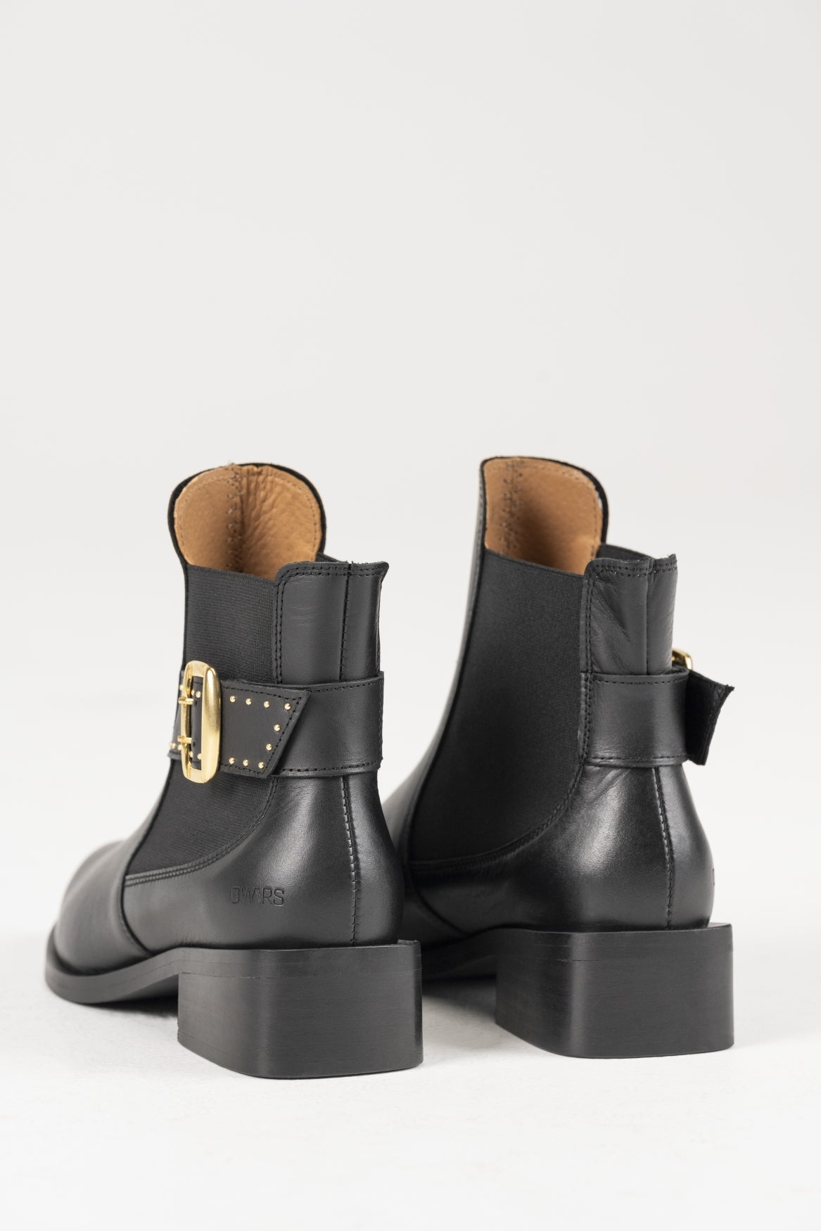 LUND leer - Enkellaarsjes | Black
