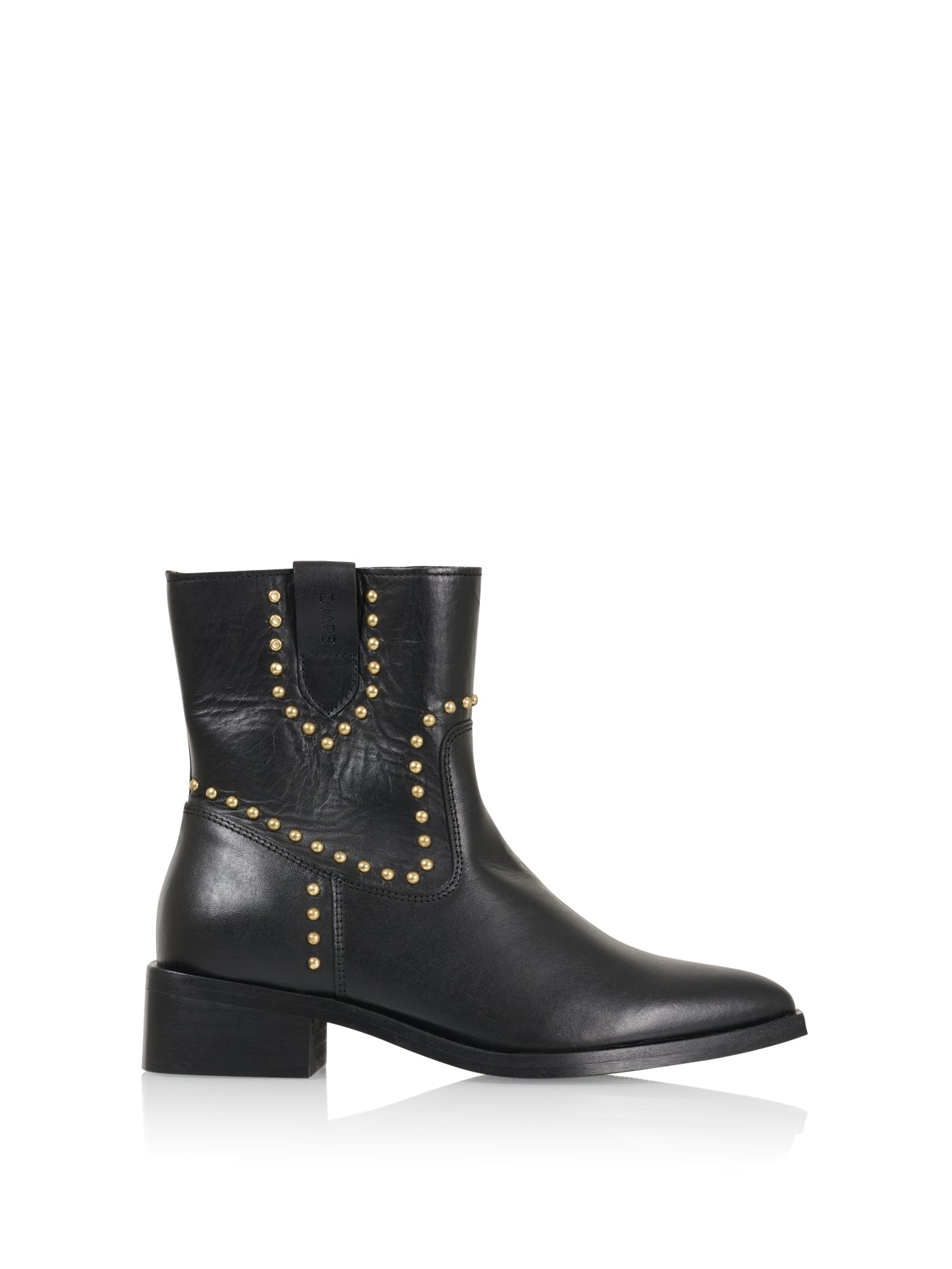 LYNE leer - Enkellaarsjes | Black