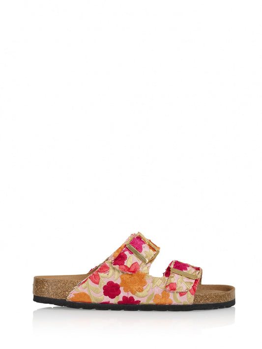 MADEIRA embroidery - slippers | Orange / Red
