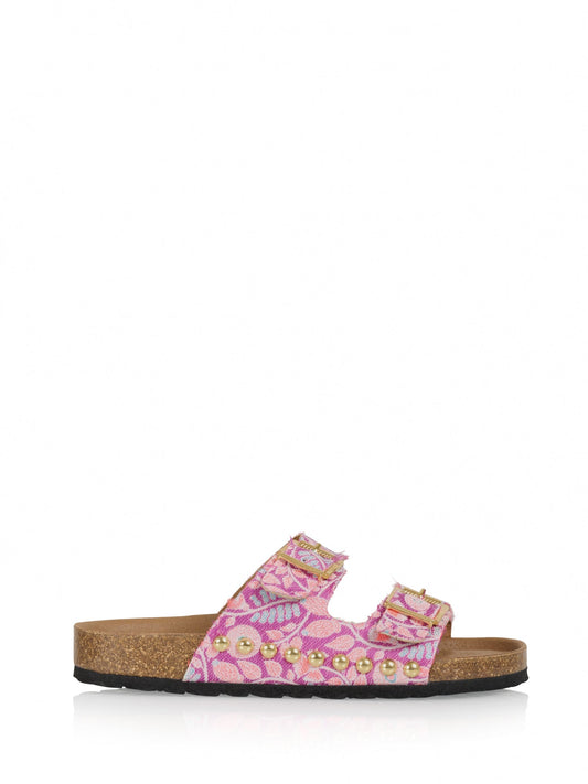 MALIBU flower - Slippers | Purple / Aqua