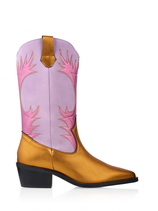 MESSINA suede - Westernboots | Lila / Pink / Orange