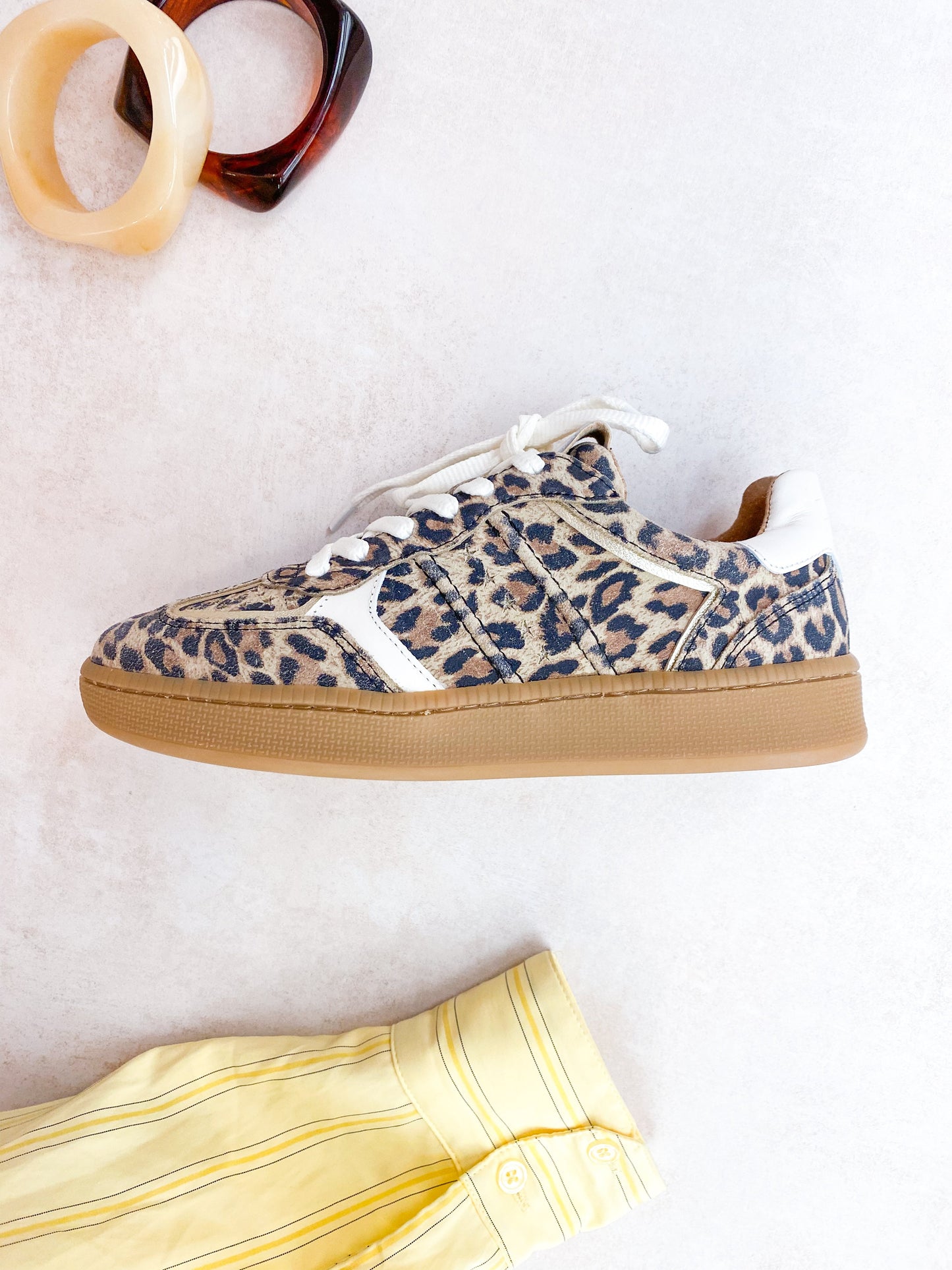 MIRABEL leopard - Sneakers | Cognac / Off white