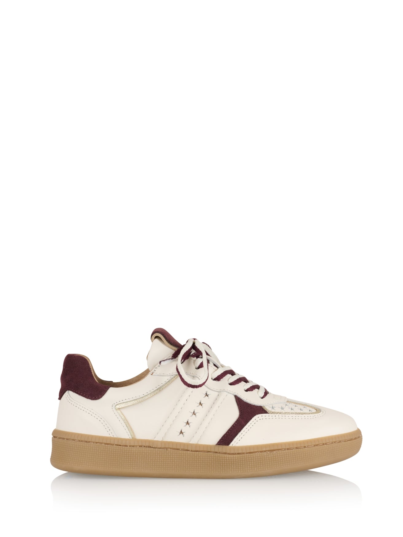 MIRABEL leer - Sneakers | Off white / Bordeaux