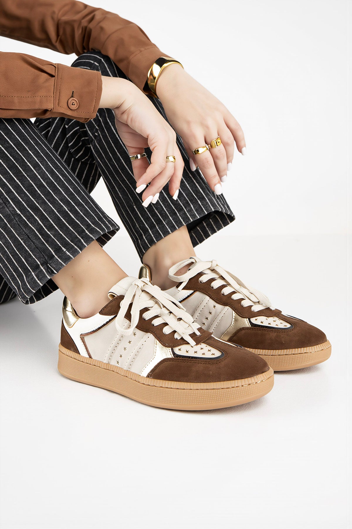 MIRABEL suede - Sneakers | Drk Brown /Off White