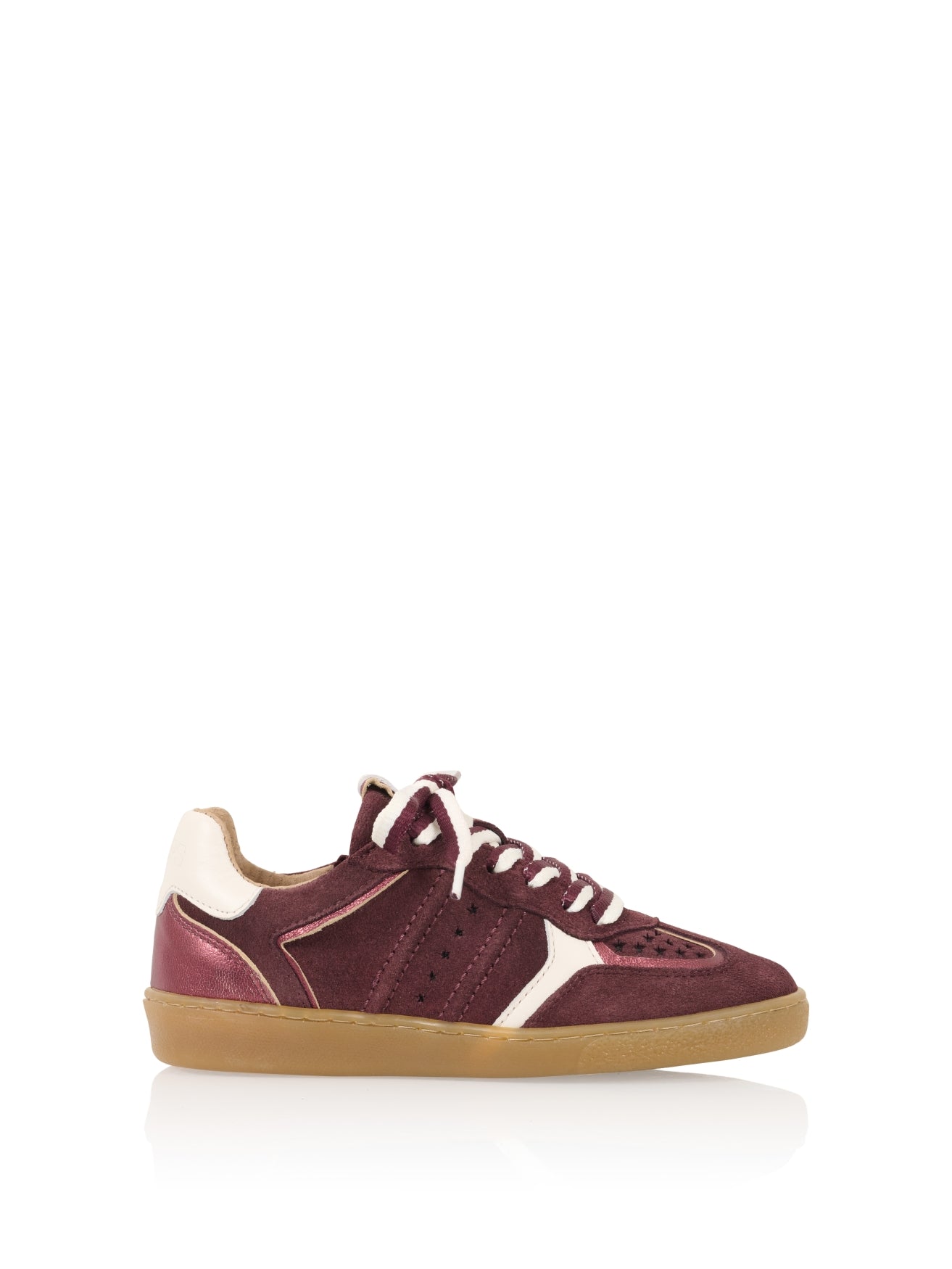 MIRABEL KIDS Wildleder-Sneaker | Bordeaux/Off-White