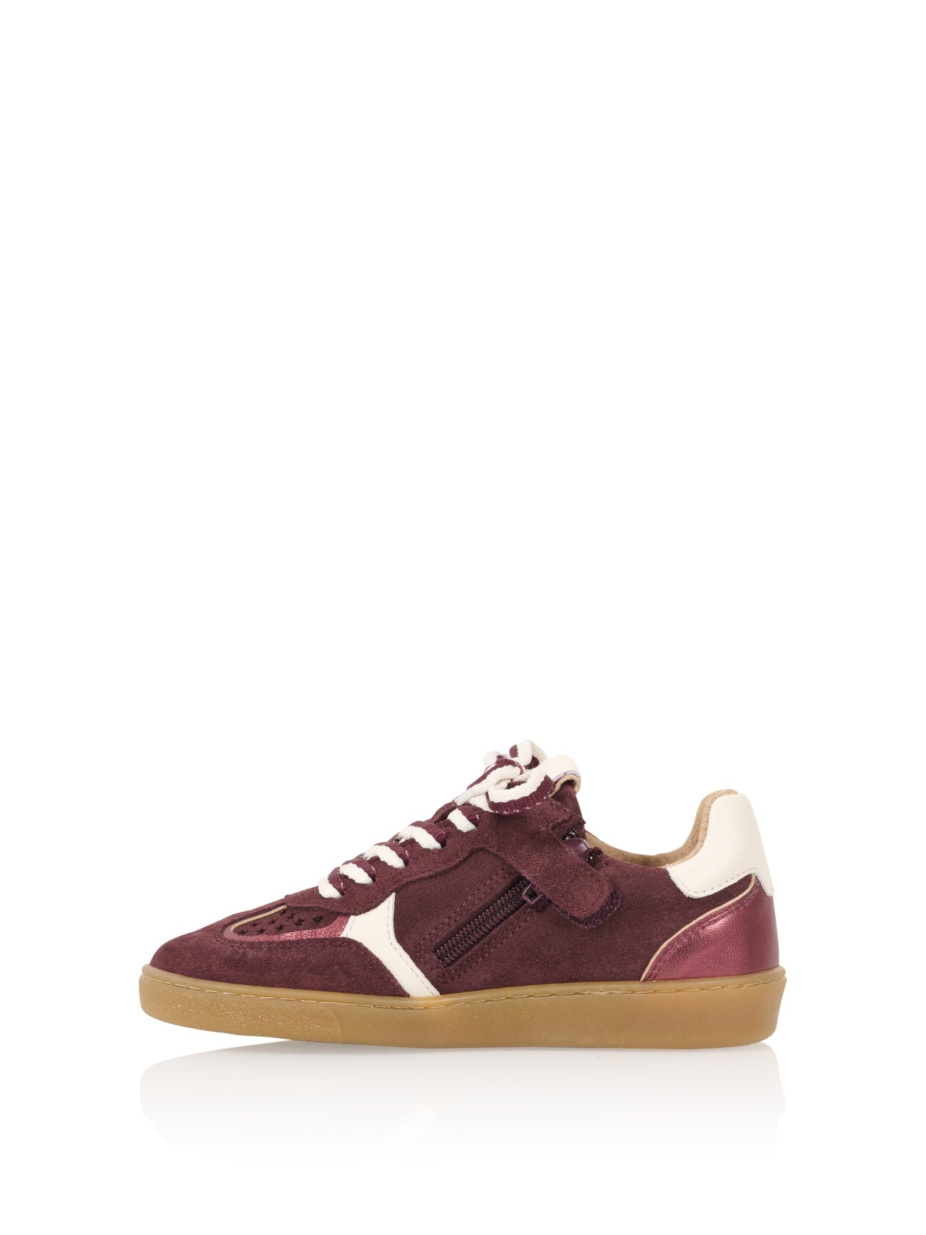 MIRABEL KIDS Wildleder-Sneaker | Bordeaux/Off-White