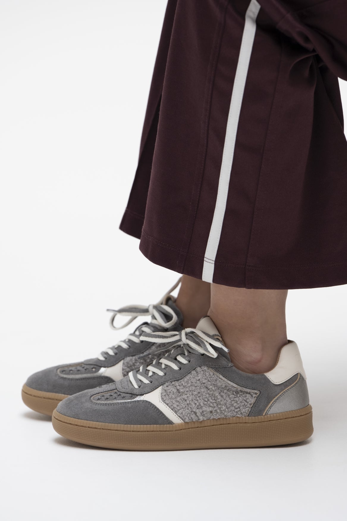 MIRABEL teddy - Sneakers | Grey / Off white