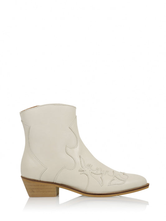 MONKEY leer - Westernboots | Off white