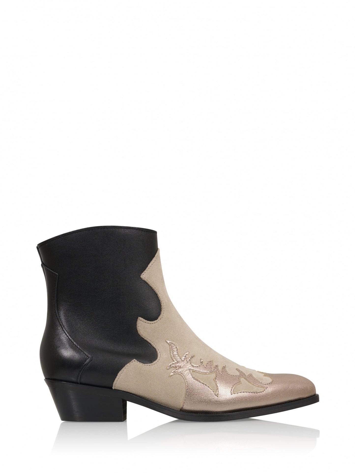 MONKEY Wildleder-Westernstiefel | Schwarz/Stein