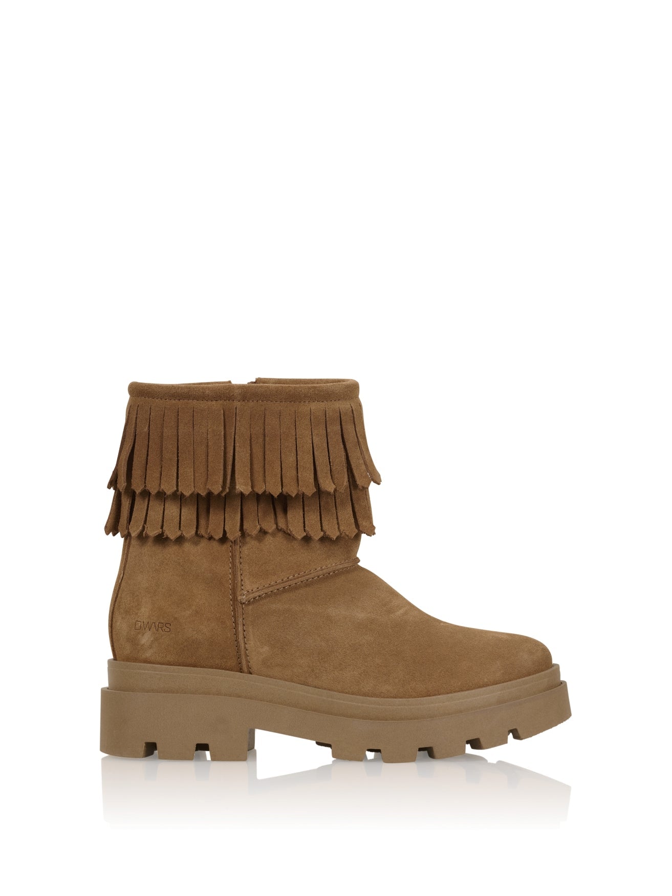 NAXOS fringes suede - Enkellaarsjes | Cognac