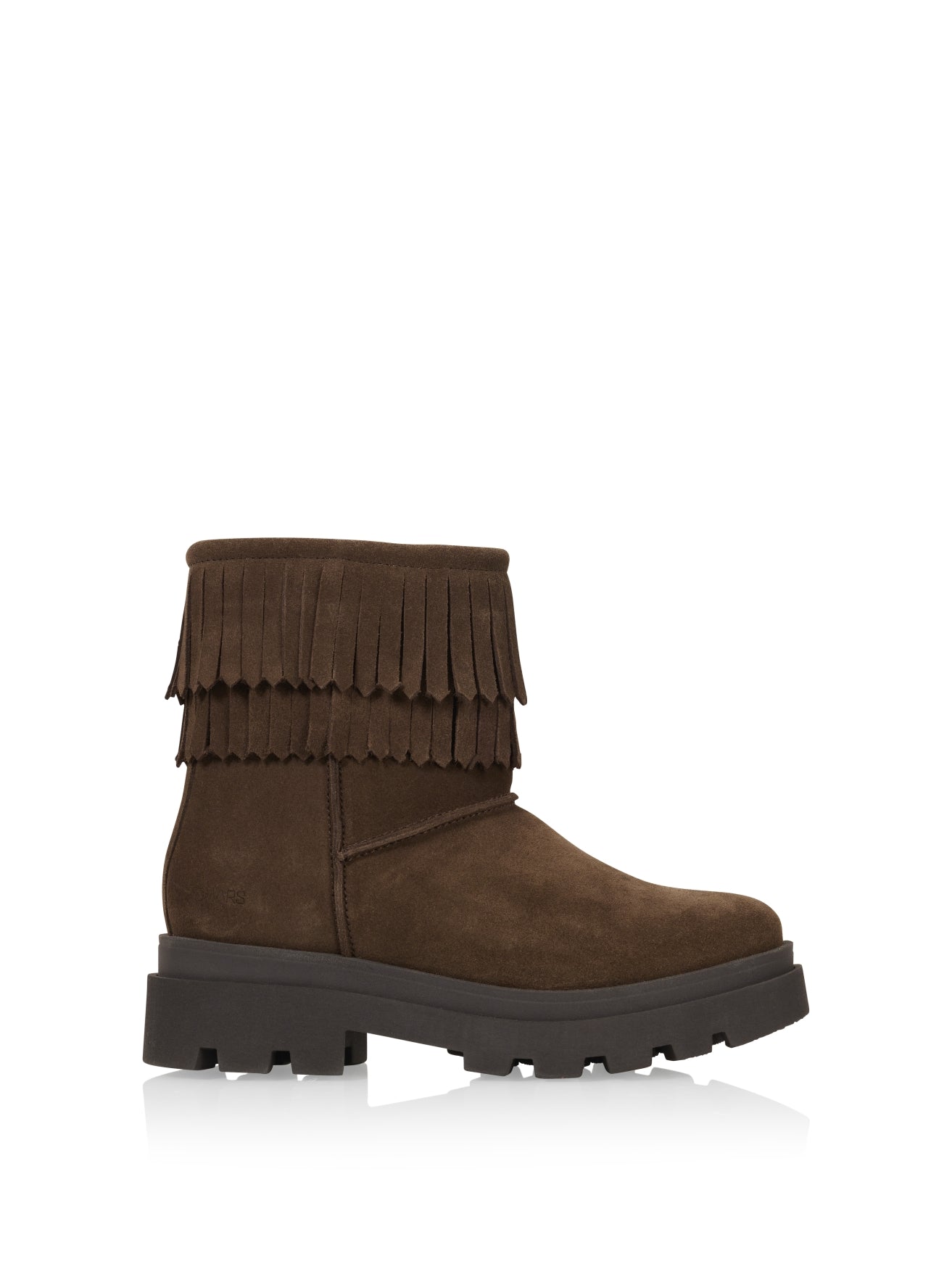 NAXOS fringes suede - Enkellaarsjes | Dark Brown