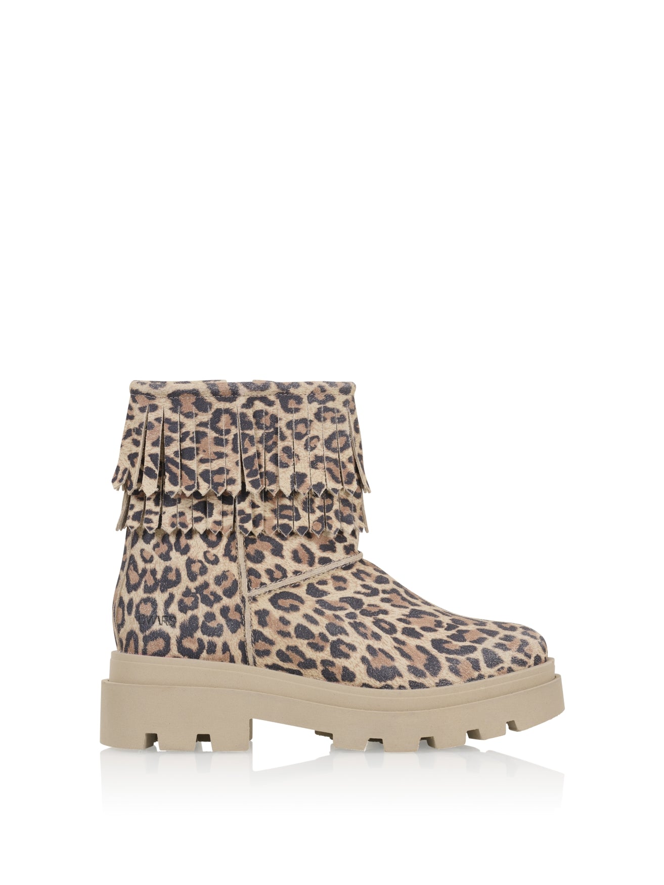 NAXOS fringes leopard - Enkellaarsjes | Beige