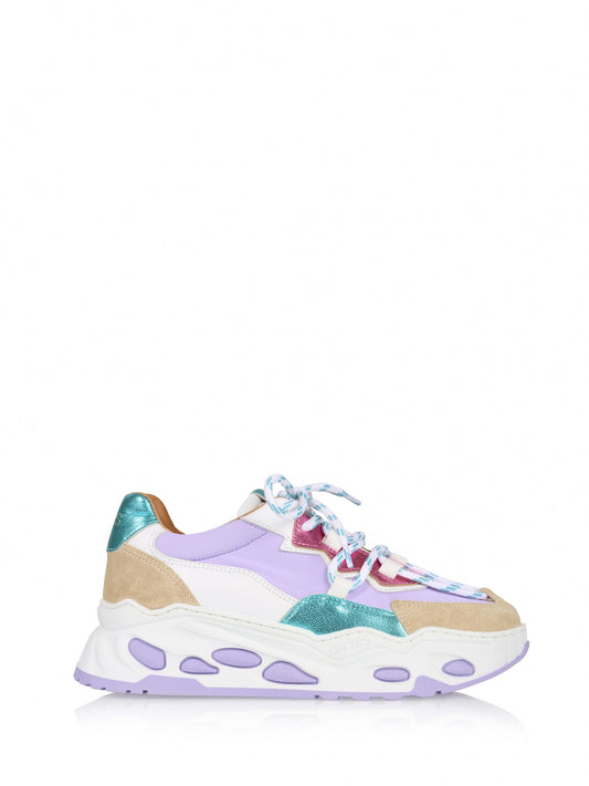 NEPTUNE Wildleder-Sneaker | Flieder/Aqua