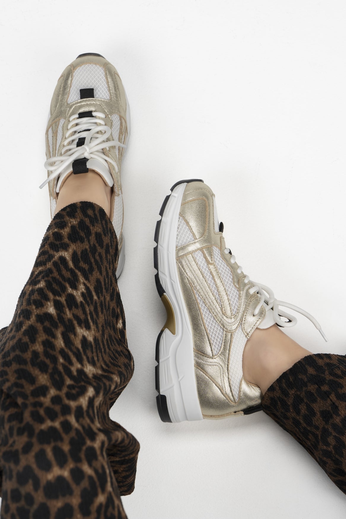 NEYA mesh - Sneakers | Champagne / White