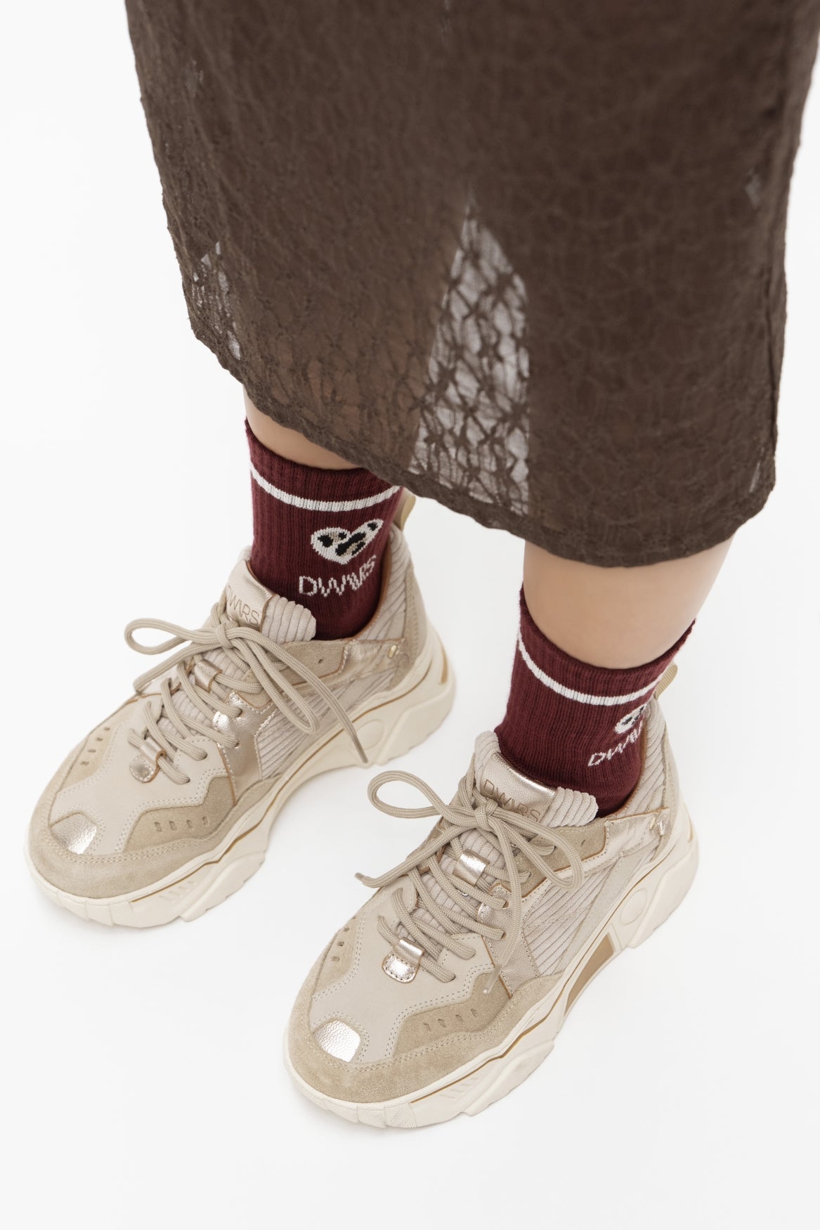 PLUTO Cord-Sneaker | Beige/Stein
