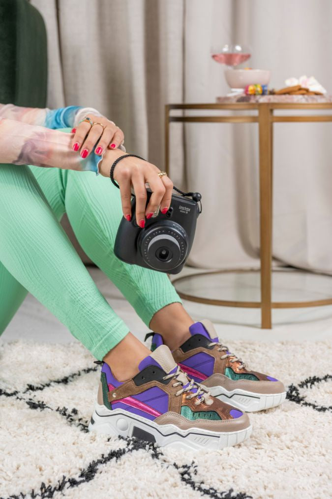 PLUTO scuba - Sneakers | Purple / Beige