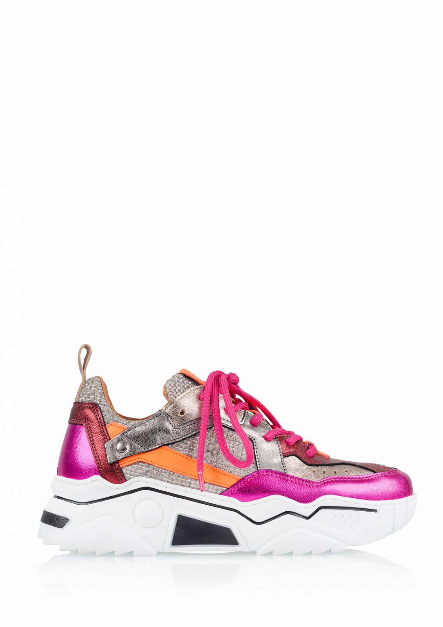 PLUTO metallic - Sneakers | Steel / Fuchsia