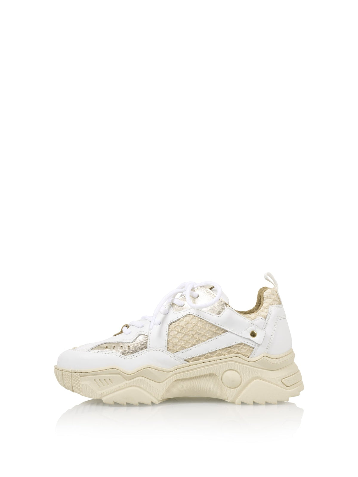 PLUTO mesh - Sneakers | White / Champagne