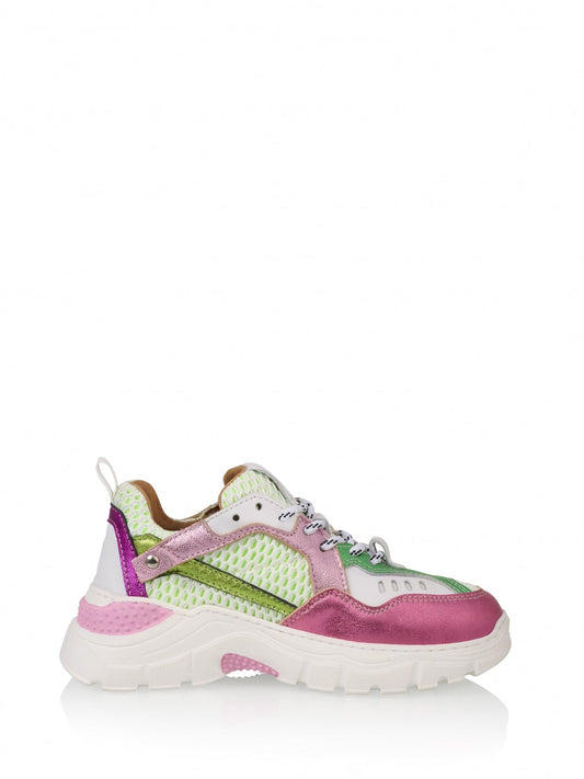 PLUTO KIDS mesh - Sneakers | White / Pink / Green