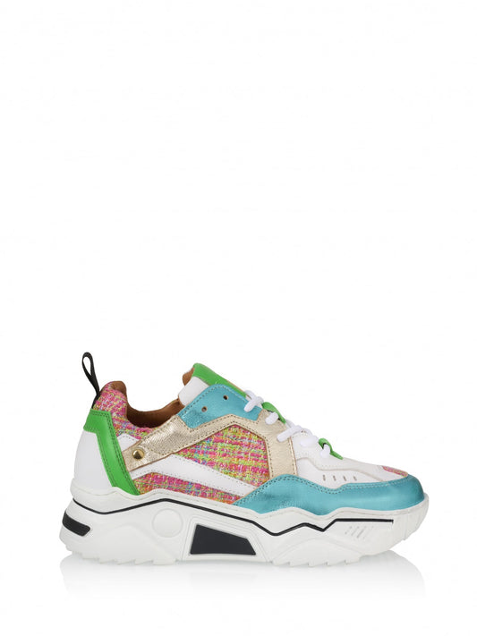 PLUTO tweed - Sneakers | Pink / Green