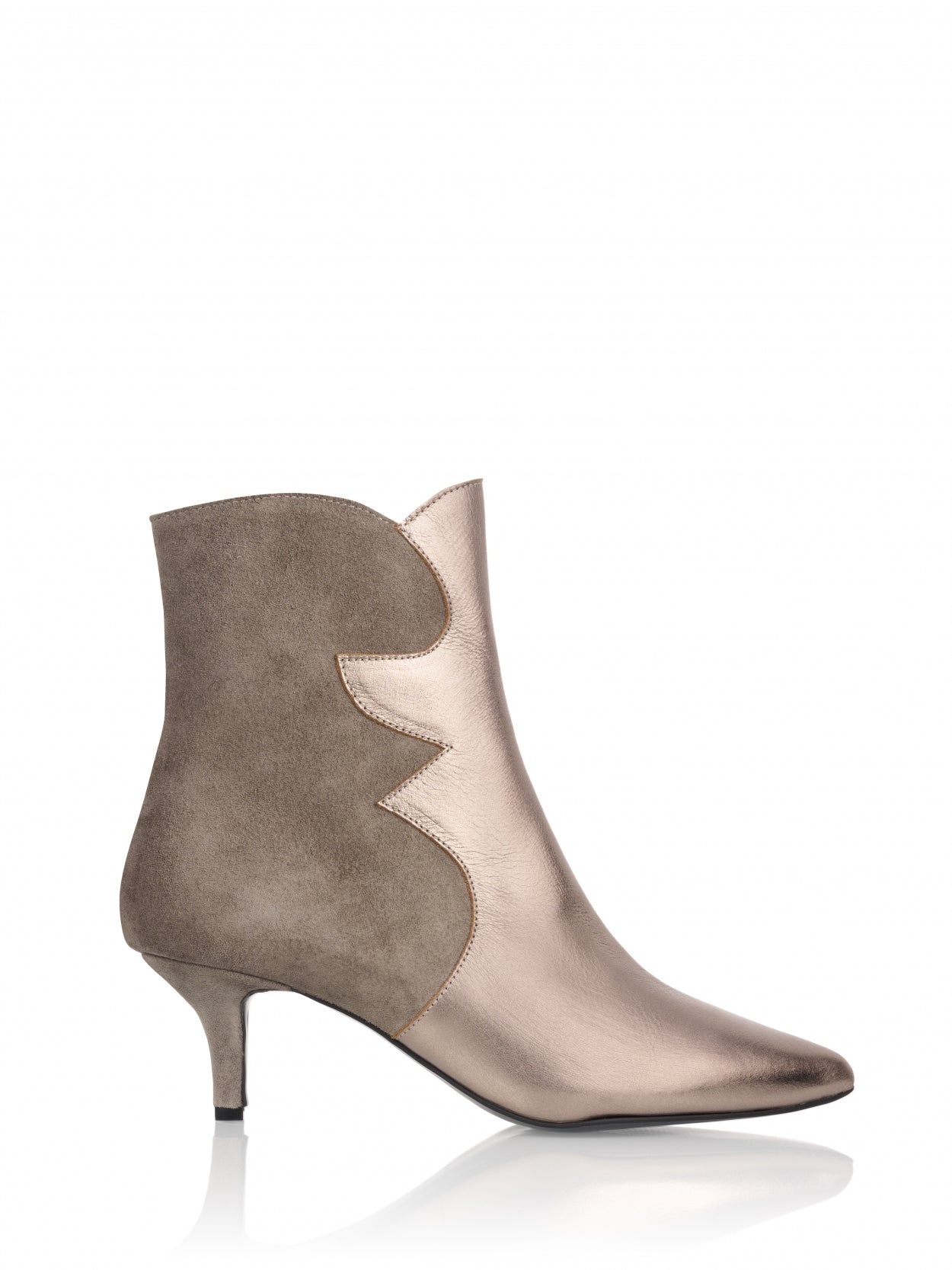PONZA suede - Enkellaarsjes | Beige / Smoke