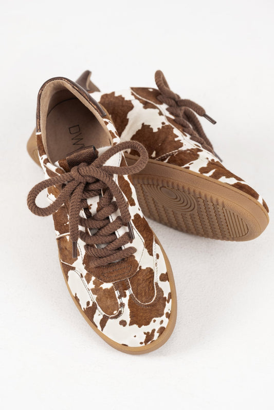 POONA cow hair on - Sneakers | Cognac / White