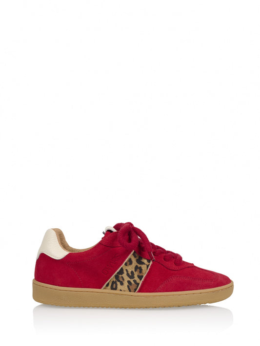POONA LEOPARD - Sneakers | Red / Off white