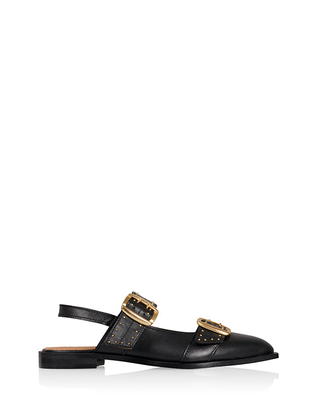 PORT ISABEL O leer - Slingbacks | Black