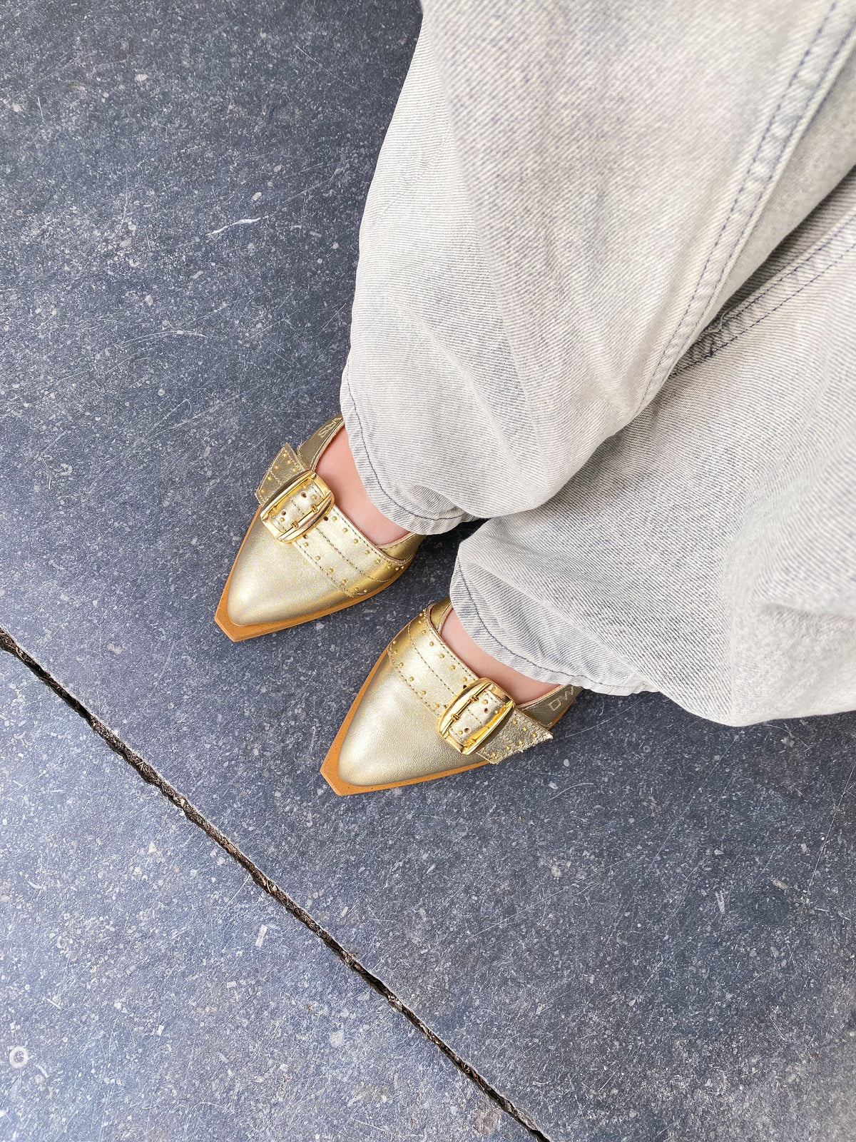 PORT ISABEL metallic - Slingbacks | Champagne