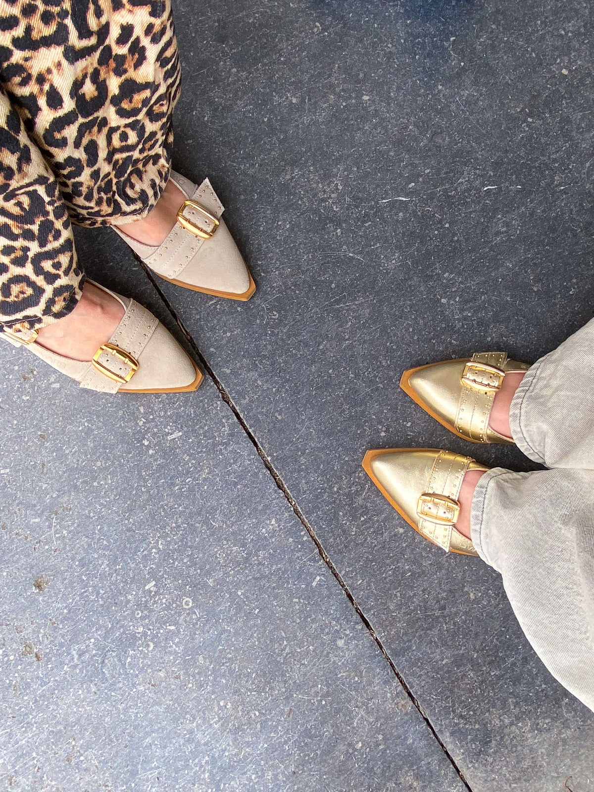 PORT ISABEL metallic - Slingbacks | Champagne