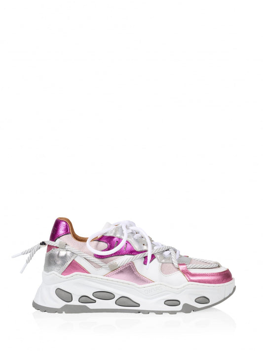 SATURNUS denim - Sneakers | Silver / Pink