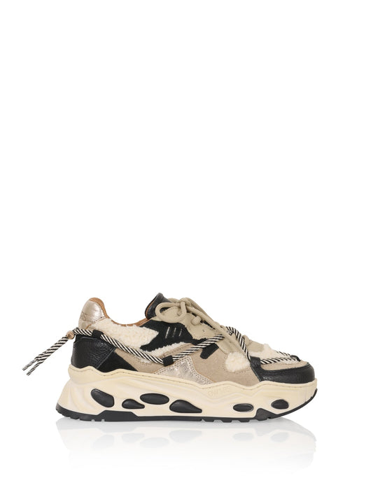 SATURNUS teddy - Sneakers | Black / Off white