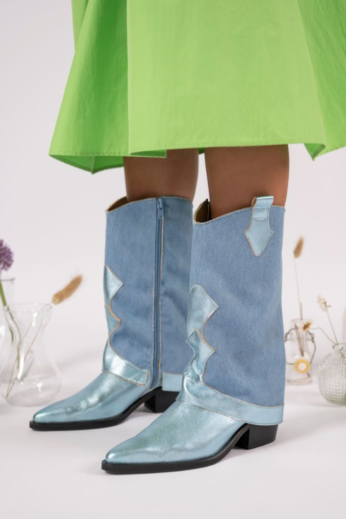 SHETLAND denim - Westernboots | Jeans / Aqua