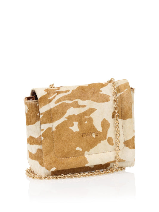 SPEZIA BAG cow hair on - Tassen | Cognac / Off white