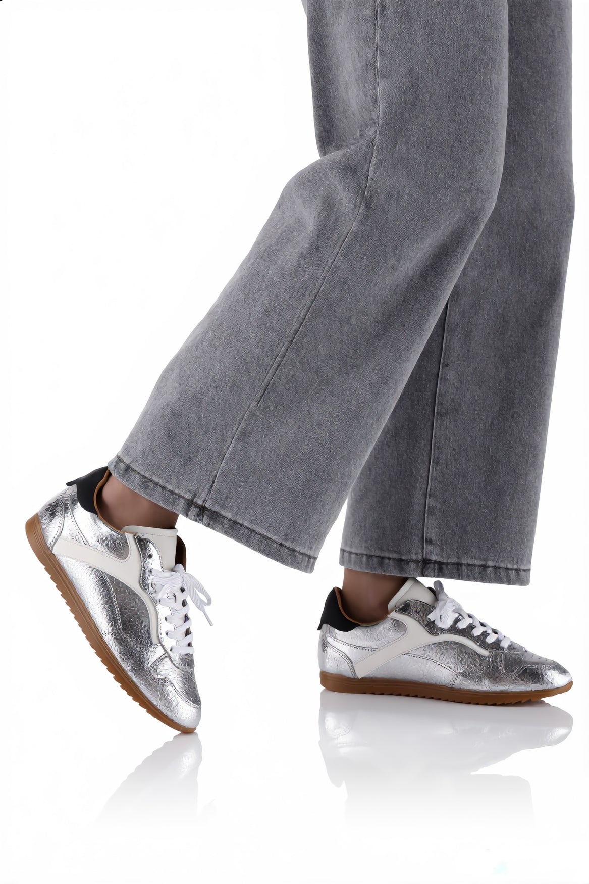 TULA crackled - Sneakers | Silver / Off White