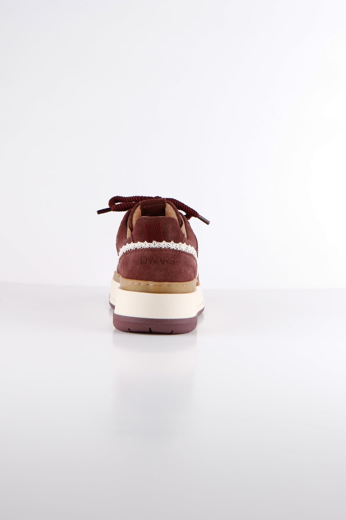 WALTON crochet - Sneakers | Bordeaux / Off White