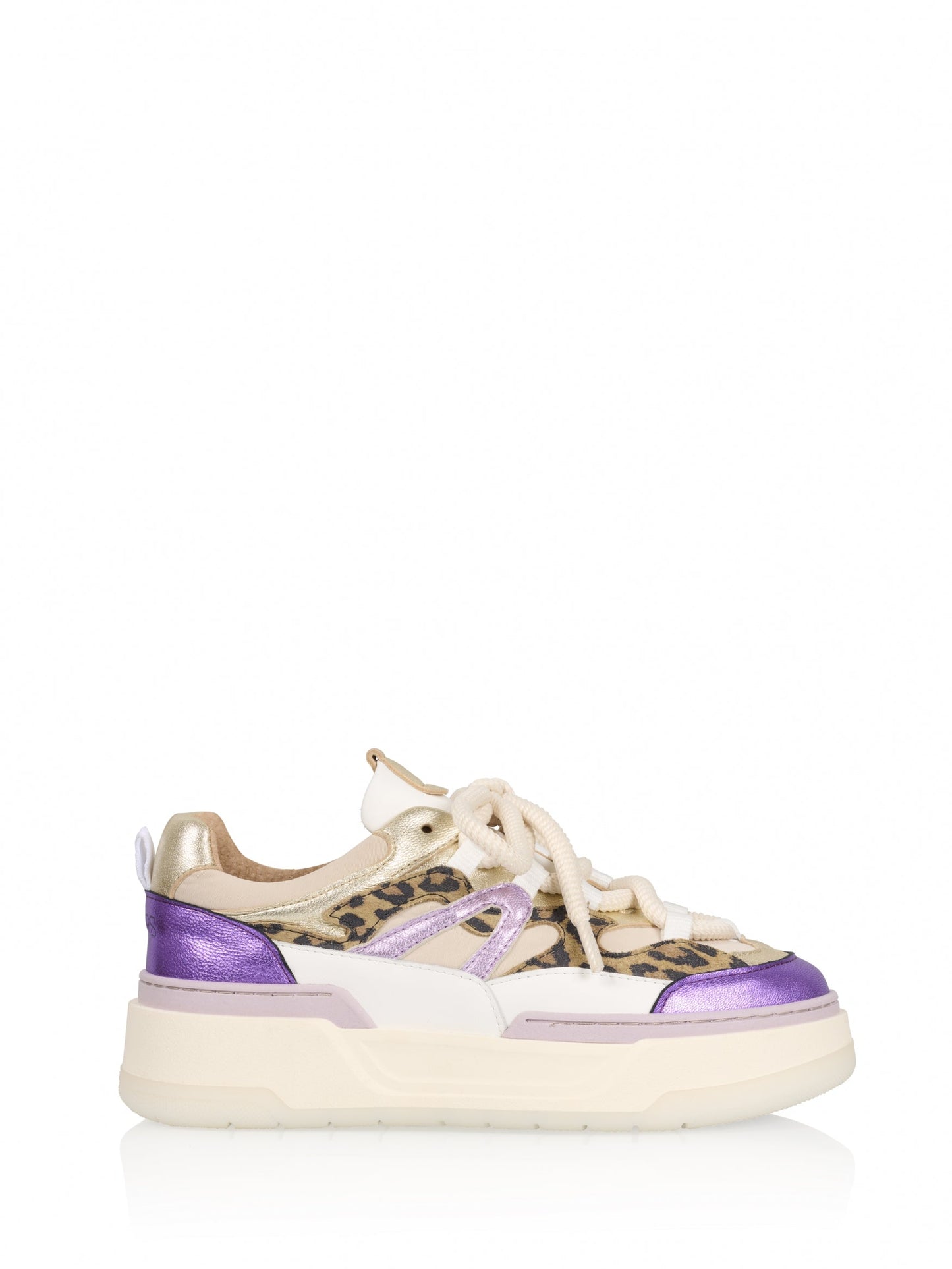 WALTON leopard - Sneakers | Sand / Purple