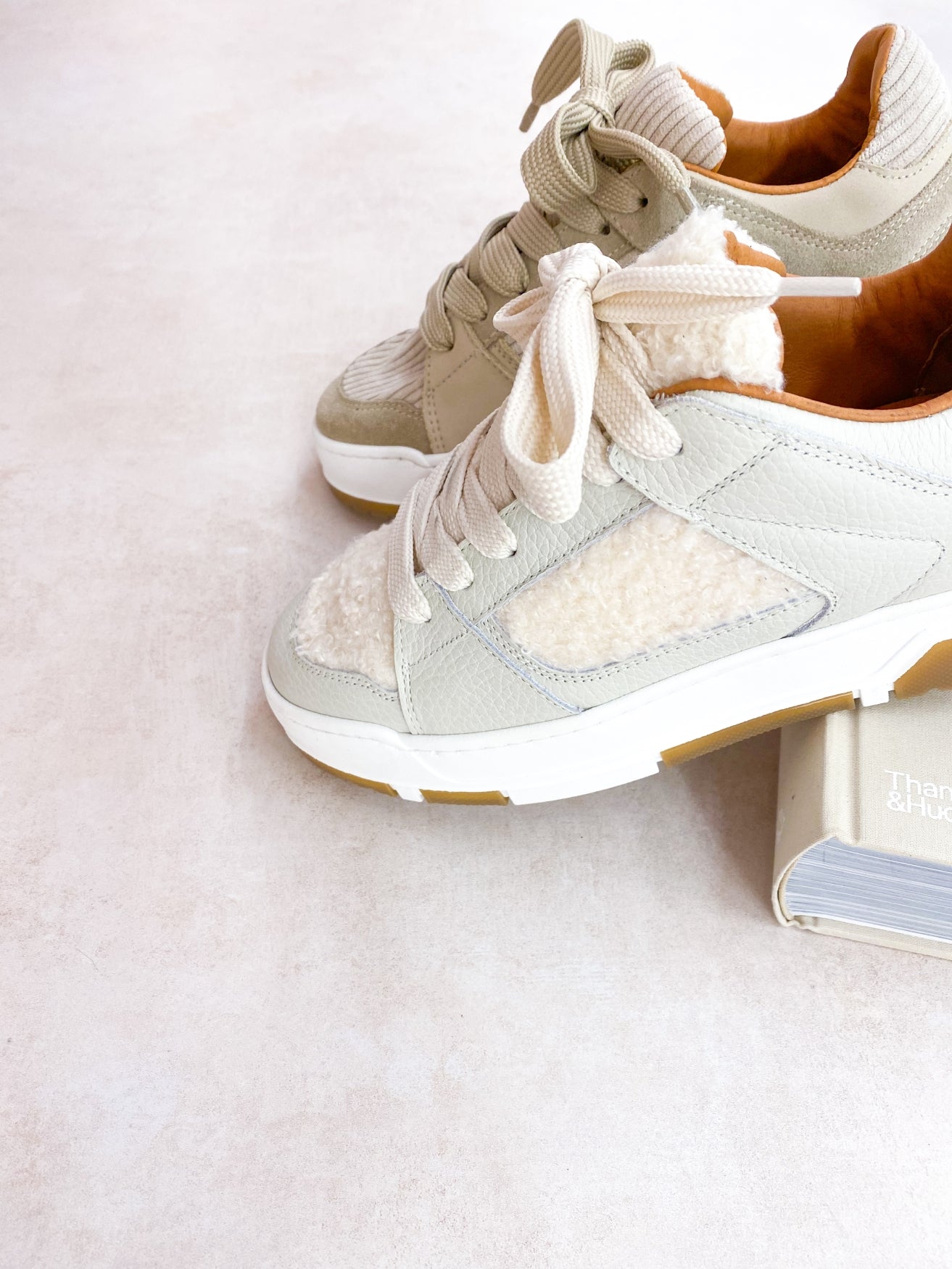 WHITBY teddy - Sneakers | Off white / Bronze